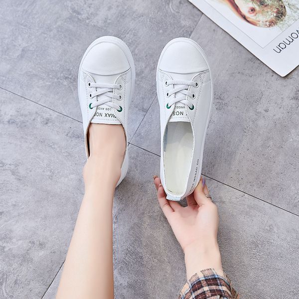 2021 new women's small white flat trend women's leather shoes casual shoes comfortable soft soles, Black
2021 new women's small white flat trend women's leather shoes casual shoes comfortable soft soles, Black