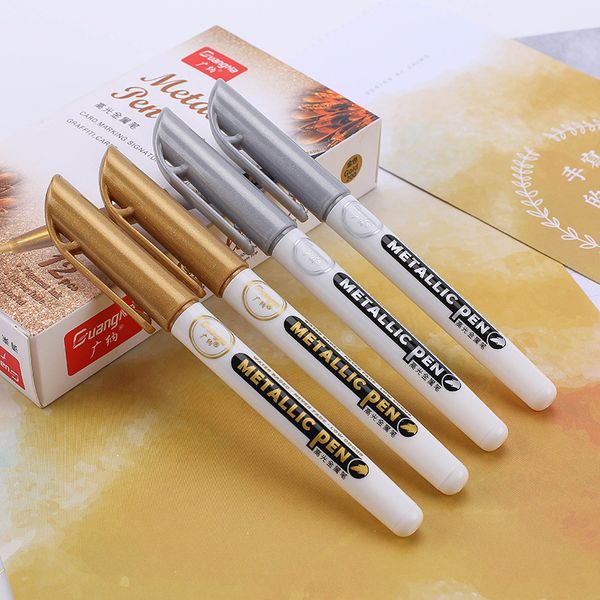 12Pcs DIY Metal Waterproof Permanent Paint Marker Pens Sharpie Gold and Silver Student Supplies Craftwork Pen Art painting
12Pcs DIY Metal Waterproof Permanent Paint Marker Pens Sharpie Gold and Silver Student Supplies Craftwork Pen Art painting