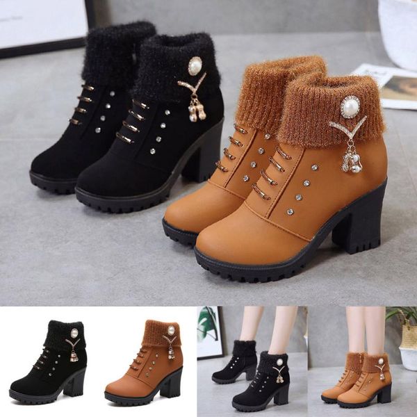 boots women's ladies square high heel crystal ankle shoes casual short bootie super t#, Black
boots women's ladies square high heel crystal ankle shoes casual short bootie super t#, Black