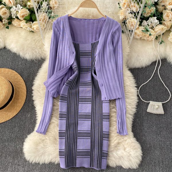 two piece dress spring summer knitted set women solid cardigan crop + plaid spaghetti strap bodycon sweater 2 suits bcfu, White
two piece dress spring summer knitted set women solid cardigan crop + plaid spaghetti strap bodycon sweater 2 suits bcfu, White