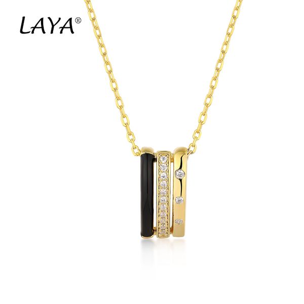 laya 925 sterling silver pendant necklace for women fashion new style zirconium multi-line design black enamel party luxury jewelry
laya 925 sterling silver pendant necklace for women fashion new style zirconium multi-line design black enamel party luxury jewelry
