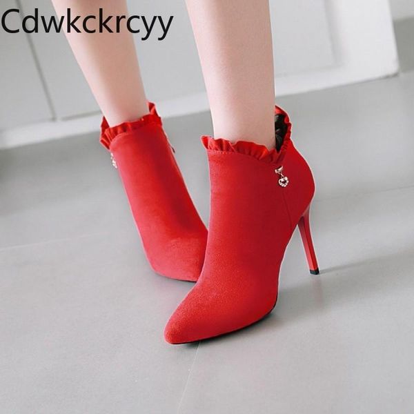 boots winter the fashion pointed fine heel red lace plus cashmere keep warm high women size 34-39, Black
boots winter the fashion pointed fine heel red lace plus cashmere keep warm high women size 34-39, Black