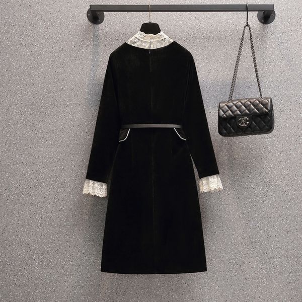 artisanal beads lace black pattchwork velvet plus size french elegant office dress 2021 bathrobe j27e, Black;gray
artisanal beads lace black pattchwork velvet plus size french elegant office dress 2021 bathrobe j27e, Black;gray