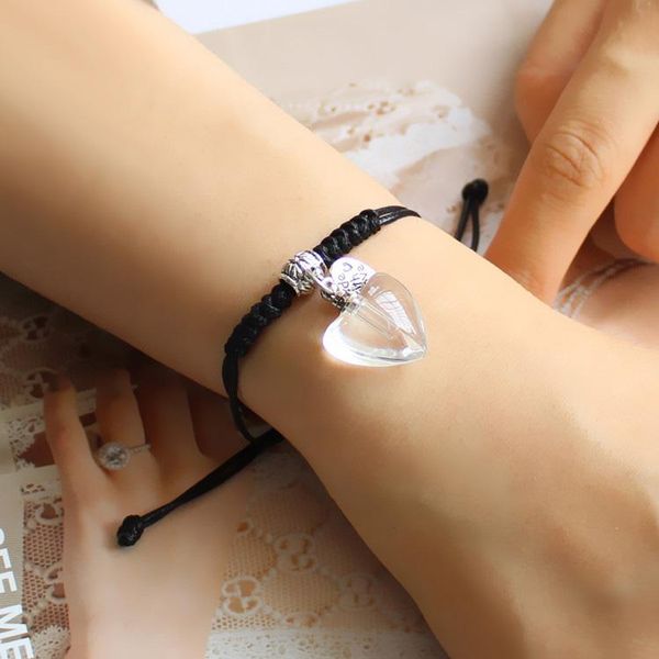 charm bracelets 1pc clear crystal vial rice with screw caps perfume wishing bracelet diy jewelry finding, Golden;silver