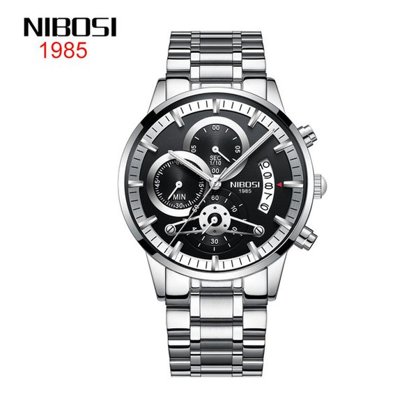 10 style new 2309 new nibosi solid steel band men's watch waterproof coated glass luminous three-eye 6-pin quartz watch 43mm black, Slivery;brown
10 style new 2309 new nibosi solid steel band men's watch waterproof coated glass luminous three-eye 6-pin quartz watch 43mm black, Slivery;brown