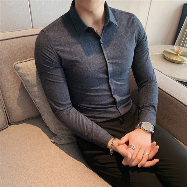 gentlemen formal business wear striped shirts for men's clothes 2021 simple fine fitting long casual blouse homme yl5k, White;black
gentlemen formal business wear striped shirts for men's clothes 2021 simple fine fitting long casual blouse homme yl5k, White;black