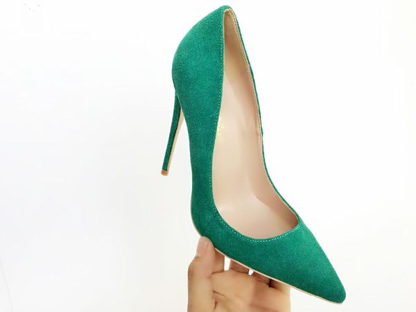 dress shoes suede green women pumps for wedding pointed heels high 12cm stilettos, Black
dress shoes suede green women pumps for wedding pointed heels high 12cm stilettos, Black
