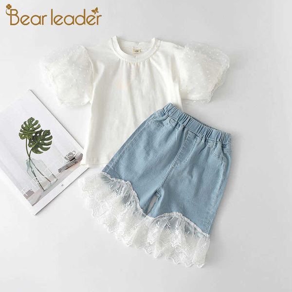 bear leader girls casual clothing sets 3-7 years summer fashion puff sleeve and denim shorts girl outfits lace costumes 210708, White
bear leader girls casual clothing sets 3-7 years summer fashion puff sleeve and denim shorts girl outfits lace costumes 210708, White