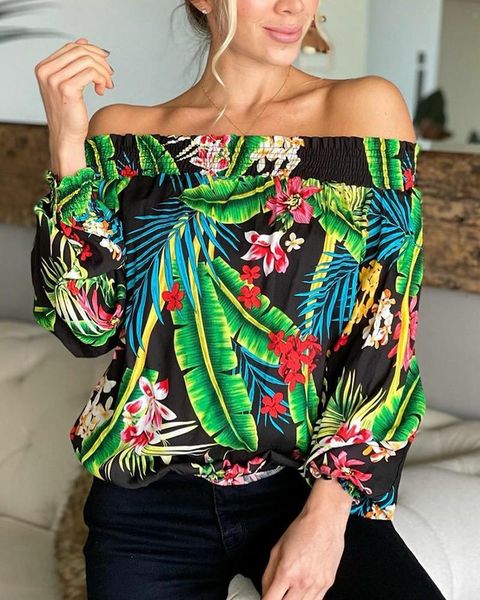 women's blouses & shirts 2021 autumn vintage floral print women blouse fashion elegant off shoulder long sleeved bohemia casual, White
women's blouses & shirts 2021 autumn vintage floral print women blouse fashion elegant off shoulder long sleeved bohemia casual, White