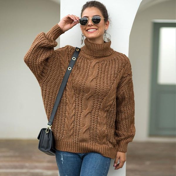 women's sweaters 2021 autumn and winter knit sweater turtleneck pullover oversized thick women, White;black
women's sweaters 2021 autumn and winter knit sweater turtleneck pullover oversized thick women, White;black