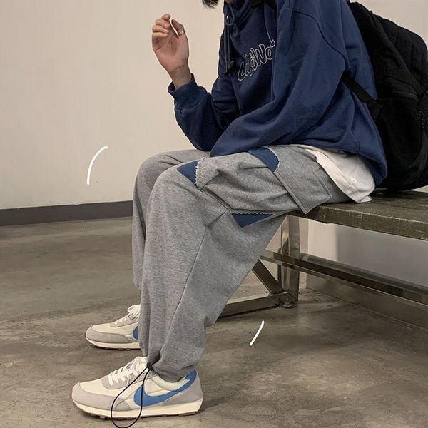2021 spring and autumn new youth popular men's loose color matching japanese overalls fashion casual all-match trousers, Black
2021 spring and autumn new youth popular men's loose color matching japanese overalls fashion casual all-match trousers, Black