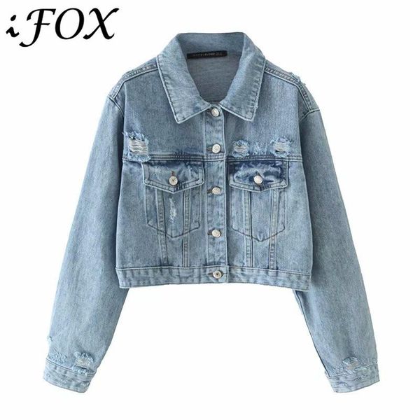 women's jackets 2021 korean autumn winter jacket women casual coat fashion turn-down collar long sleeve denim with poacket and hole, Black;brown
women's jackets 2021 korean autumn winter jacket women casual coat fashion turn-down collar long sleeve denim with poacket and hole, Black;brown