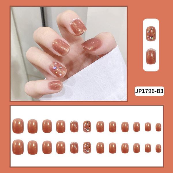false nails 24pcs milks tea color diamond wear long paragraph fashion manicure patch save time wearable jelly nail, Red;gold
false nails 24pcs milks tea color diamond wear long paragraph fashion manicure patch save time wearable jelly nail, Red;gold