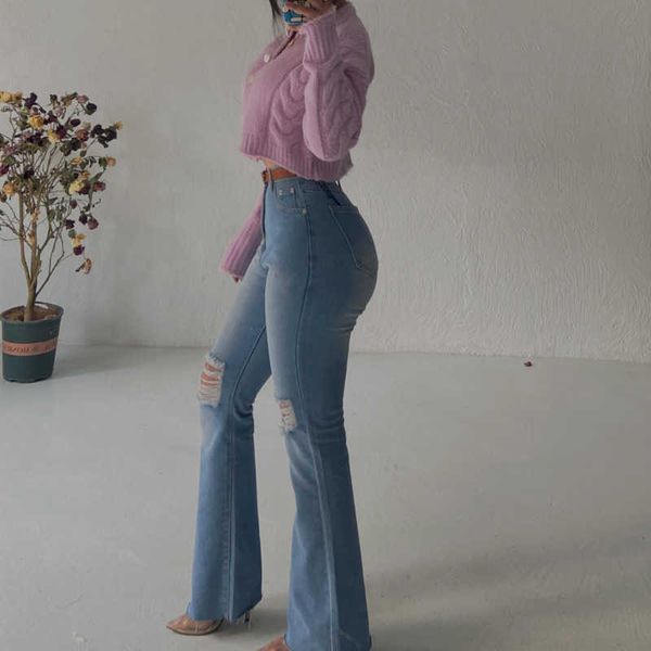 womengaga spring summer fashion european women's high waist hole flare pants casual jeans trousers pants ny78 210603, Blue
womengaga spring summer fashion european women's high waist hole flare pants casual jeans trousers pants ny78 210603, Blue