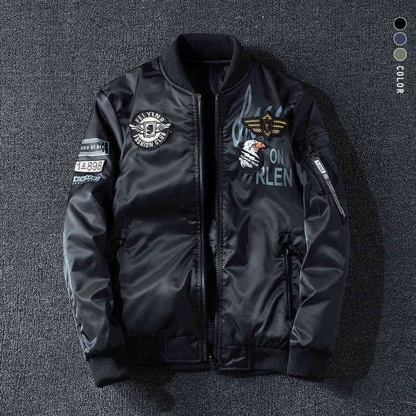 new mens bomber coat male both sid wear embroidery oversized 7xl casual pilot streetwear men brand clothing ayb3, Black
new mens bomber coat male both sid wear embroidery oversized 7xl casual pilot streetwear men brand clothing ayb3, Black