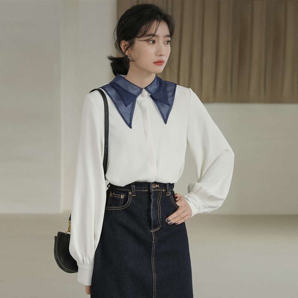 luxury shirt women's new spring majority design in 2021 small long sleeve chiffon white hong kong flavor 2021
luxury shirt women's new spring majority design in 2021 small long sleeve chiffon white hong kong flavor 2021