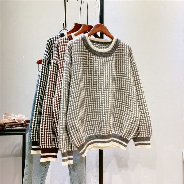 2021 autumn o-neck sleeve plaid warm sweater fashion winter women pullovers pull femme hm4p, White
2021 autumn o-neck sleeve plaid warm sweater fashion winter women pullovers pull femme hm4p, White