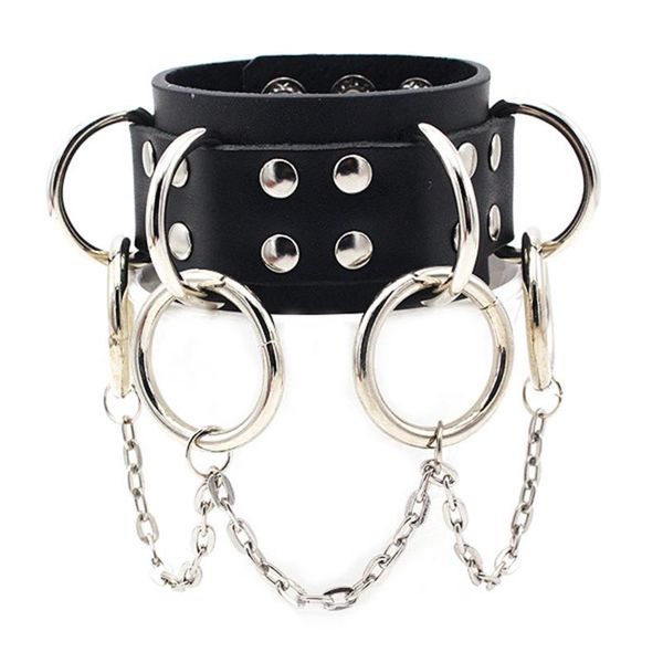 charm bracelets 2021 punk bracelet wide adjustable goth wristband faux leather for men women fashion hiphop accessories, Golden;silver
charm bracelets 2021 punk bracelet wide adjustable goth wristband faux leather for men women fashion hiphop accessories, Golden;silver
