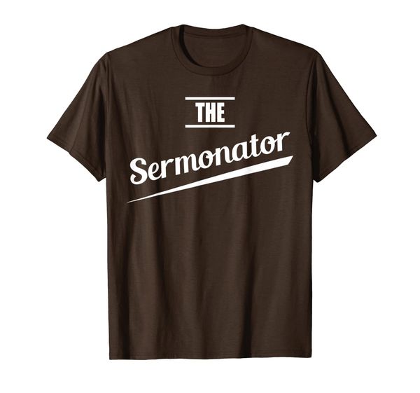 pastor gift preacher funny sermonator t-shirt, White;black