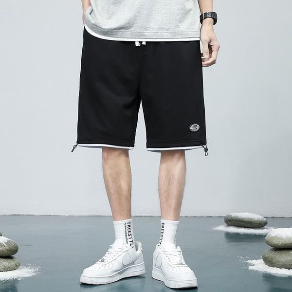 men's shorts plus size for the sea, White;black