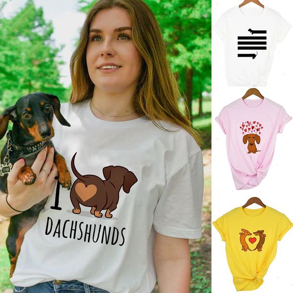 i love dachshunds women womens t-shirt short sleeve graphic summer harajuku kawaii dog print clothing t shirt female fashion tees, White
i love dachshunds women womens t-shirt short sleeve graphic summer harajuku kawaii dog print clothing t shirt female fashion tees, White