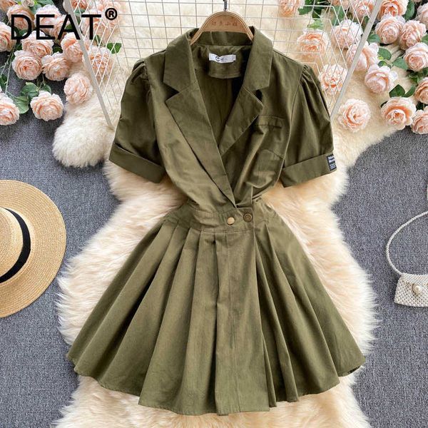 deat women pleated dress turn-down collar short sleeve arrivals lady temperament fashion spring summer 11d1848 210709, Black;gray
deat women pleated dress turn-down collar short sleeve arrivals lady temperament fashion spring summer 11d1848 210709, Black;gray