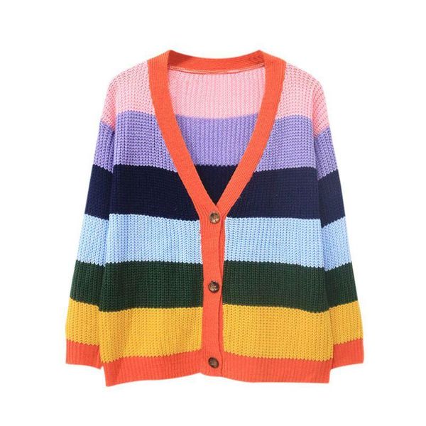 women's jackets cotton colored striped stitching three buckles v-neck casual loose cardigan sweater large size orange, Black;brown
women's jackets cotton colored striped stitching three buckles v-neck casual loose cardigan sweater large size orange, Black;brown