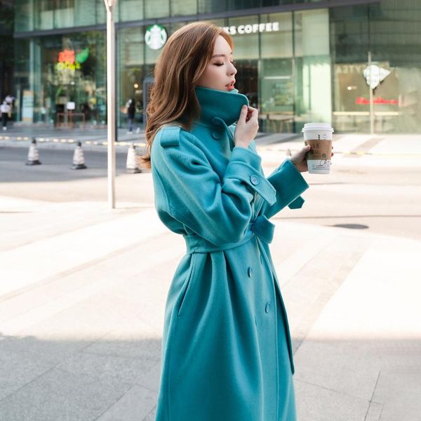 women's wool & blends woman long fashion style retro windbreaker female casual warm woolen solid color blend oversize spring winter lad, Black
women's wool & blends woman long fashion style retro windbreaker female casual warm woolen solid color blend oversize spring winter lad, Black