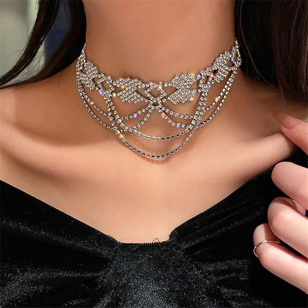 luxury hollow out geometric crystal choker necklaces for women long tassel rhinestone necklaces weddings jewelry, Golden;silver
luxury hollow out geometric crystal choker necklaces for women long tassel rhinestone necklaces weddings jewelry, Golden;silver