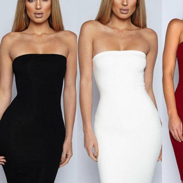 2021 women sleeveless solid boob tube dress evening party stretch pencil knee length dresses, Black;gray
2021 women sleeveless solid boob tube dress evening party stretch pencil knee length dresses, Black;gray