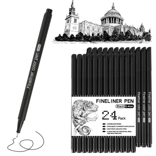 gel pens 24pcs pen black neutral permanent fineliner for school office art marker set ink markers 04032
gel pens 24pcs pen black neutral permanent fineliner for school office art marker set ink markers 04032