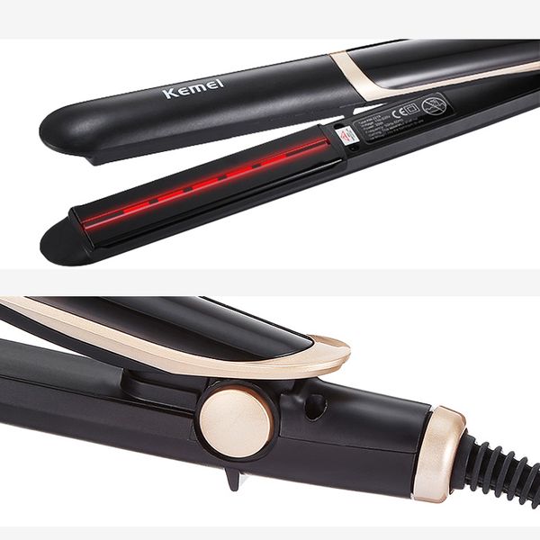 kemei electric hair straightener digital straightening bling flat iron far infrared function curler diy styling tools 210-240v
kemei electric hair straightener digital straightening bling flat iron far infrared function curler diy styling tools 210-240v