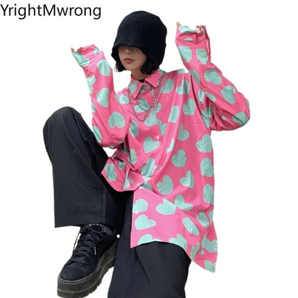 women's blouses & shirts long sleeve button oversized blouse streetwear harajuku shirt fashion women cute love graphic heart pink tee b, White
women's blouses & shirts long sleeve button oversized blouse streetwear harajuku shirt fashion women cute love graphic heart pink tee b, White