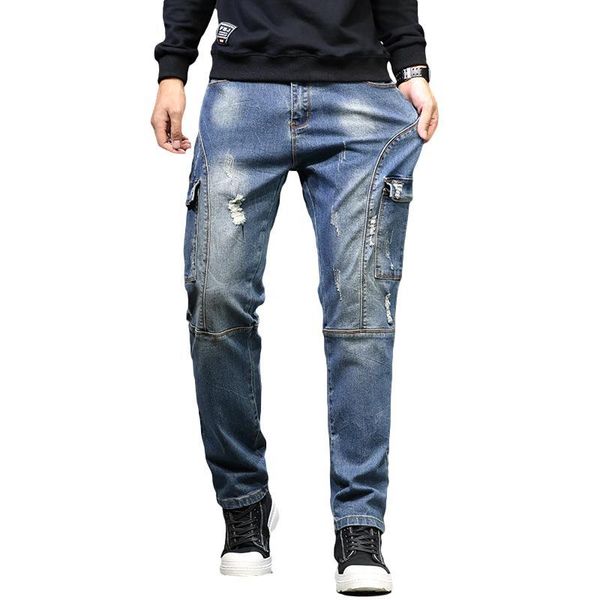 men's jeans idopy men`s cargo fashion multi pockets motorcycle blue vintage ripped distressed denim biker pants for male plus size
men's jeans idopy men`s cargo fashion multi pockets motorcycle blue vintage ripped distressed denim biker pants for male plus size