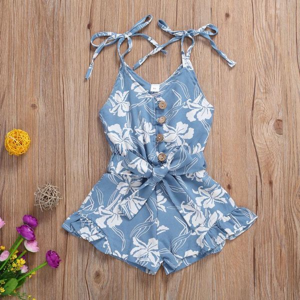 jumpsuits baby & children's 2-6years kid girls summer floral printed tied spaghetti straps sleeveless v-neck short, Blue
jumpsuits baby & children's 2-6years kid girls summer floral printed tied spaghetti straps sleeveless v-neck short, Blue