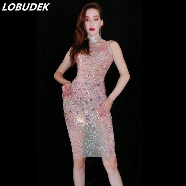casual dresses 2 style women pink ab rhinestones transparent mesh dress fashion birthday celebrate evening party stage catwalk costume, Black;gray
casual dresses 2 style women pink ab rhinestones transparent mesh dress fashion birthday celebrate evening party stage catwalk costume, Black;gray
