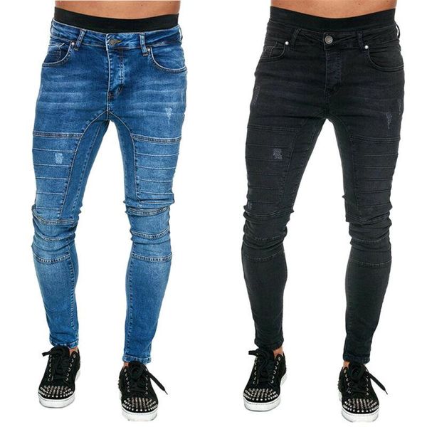 men's jeans man's ripped denims pencil pants silm fit skinny outwear trouser style pockets zipper fashion male clothes 2021, Blue
men's jeans man's ripped denims pencil pants silm fit skinny outwear trouser style pockets zipper fashion male clothes 2021, Blue