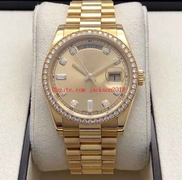 original box luxury watches 118348 41mm diamond dial gold stainless steel bracelet asia 2813 automatic mechanical men's wristwatches, Slivery;brown
original box luxury watches 118348 41mm diamond dial gold stainless steel bracelet asia 2813 automatic mechanical men's wristwatches, Slivery;brown