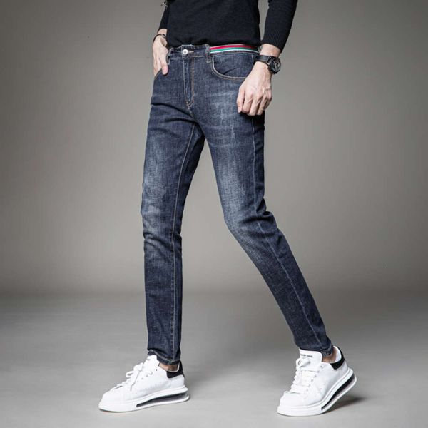 jeans men's slim little feet brand autumn and winter elastic korean fashion versatile long pants handsome leisure youthwinter, Blue
jeans men's slim little feet brand autumn and winter elastic korean fashion versatile long pants handsome leisure youthwinter, Blue