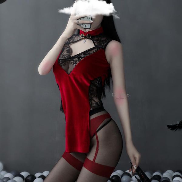 ethnic clothing chinese qipao elegant velvet women dresss temptation lingerie republican lace semi-perspective halter cheongsam uniform, Red
ethnic clothing chinese qipao elegant velvet women dresss temptation lingerie republican lace semi-perspective halter cheongsam uniform, Red
