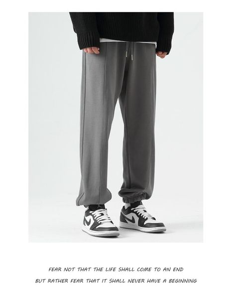 men's pants 2021 autumn style guard loose casual knit trousers drawstring sweatpants, Black
men's pants 2021 autumn style guard loose casual knit trousers drawstring sweatpants, Black