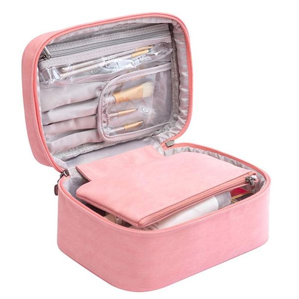 cosmetic bags & cases superior quality travel makeup women's organizer with brush holder toiletry make up bag purse for girl
cosmetic bags & cases superior quality travel makeup women's organizer with brush holder toiletry make up bag purse for girl