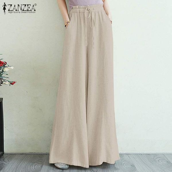 women's pants & capris elegant wide leg women drawstring trousers zanzea casual long pantalon palazzo female elastic high waist turnip, Black;white
women's pants & capris elegant wide leg women drawstring trousers zanzea casual long pantalon palazzo female elastic high waist turnip, Black;white