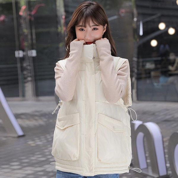 women's vests winter woman cotton padded vest solid loose hooded sleeveless jacket casual warm waistcoat female stand collar ladies bla, Black;white
women's vests winter woman cotton padded vest solid loose hooded sleeveless jacket casual warm waistcoat female stand collar ladies bla, Black;white
