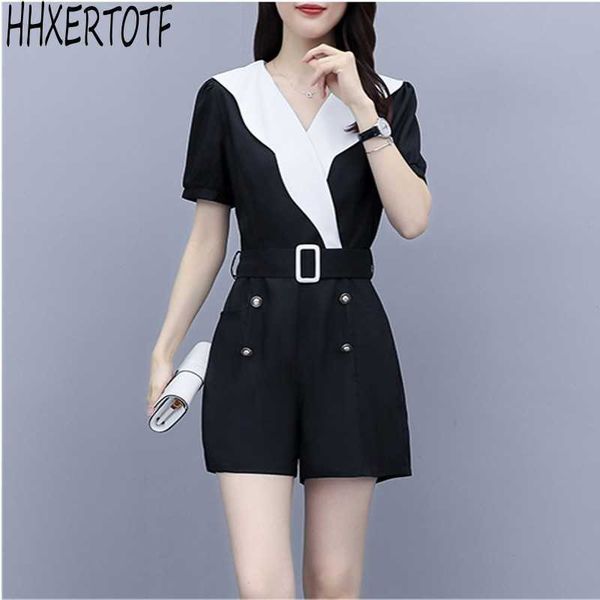 summer fashion temperament women elegant chiffon waisted jumpsuit wide-leg shorts 210531, Black;white
summer fashion temperament women elegant chiffon waisted jumpsuit wide-leg shorts 210531, Black;white