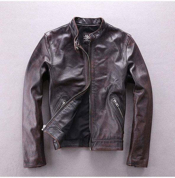 men's leather & faux casual vintage genuine men cowskin short simple motorcycle biker jacket slim real coat, Black
men's leather & faux casual vintage genuine men cowskin short simple motorcycle biker jacket slim real coat, Black