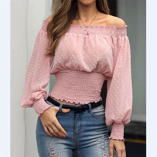 women's blouses & shirts women 2021 fashion long sleeve off shoulder pink shirt chiffon office blouse slim casual plus size s-2xl, White
women's blouses & shirts women 2021 fashion long sleeve off shoulder pink shirt chiffon office blouse slim casual plus size s-2xl, White