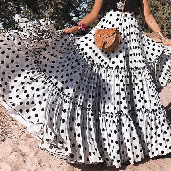 salesnew arrival summer plus size women skirts polka dot high waist ruffled a line swing maxi skirt wholesale dropshipping, Black
salesnew arrival summer plus size women skirts polka dot high waist ruffled a line swing maxi skirt wholesale dropshipping, Black