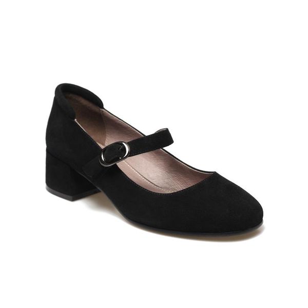 dress shoes lidian fashion 2021 kid suede mary jane middle heels buckle straps leather thick pump 35-41 b102, Black
dress shoes lidian fashion 2021 kid suede mary jane middle heels buckle straps leather thick pump 35-41 b102, Black