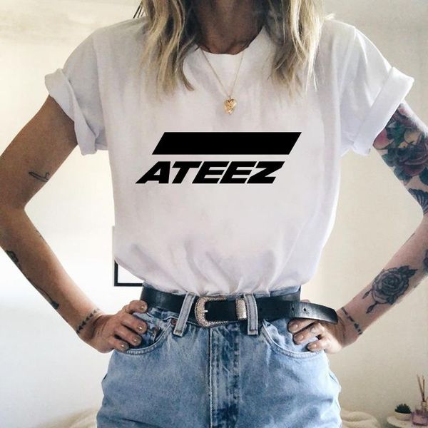 women's t-shirt women kpop group ateez female t shirts harajuku 90s cartoon streetwear ladies short clothes, White
women's t-shirt women kpop group ateez female t shirts harajuku 90s cartoon streetwear ladies short clothes, White